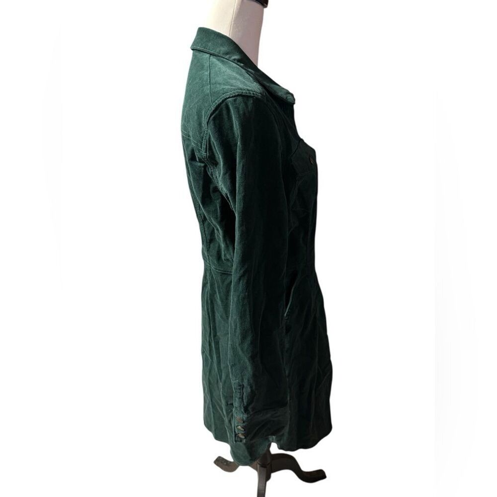 Free People Green ‘Dynamite' Corduroy Mini Dress women’s sz Large - Picture 11 of 16